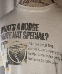 Goodfellow White & Orange Dodge Dart Graphic T-Shirt Medium
