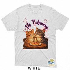 Romantic Valentine’S Day Cats Eating Spaghetti T-Shirt