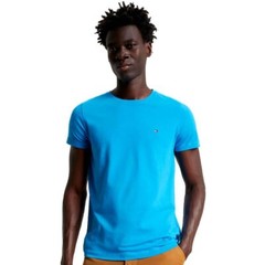 Tommy Hilfiger Mens Stretch Slim Fit Crewneck T Shirt Cerulean Aqua Blue XXL 2XL