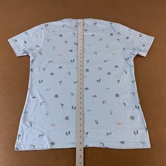 Steel & Jelly Mens XL Light Blue Travel Graphic Short Sleeve Crew Neck Tee *Flaw