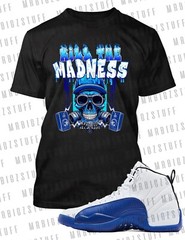 Mens 8XL Big Tall Kill the Maddness Sneaker Tee Shirt Greystone J12 Blueberry T