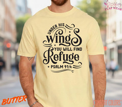 Unisex Psalm 91:4 Bible T-Shirt, Men T shirt,Women T shirt Gift Christian Top