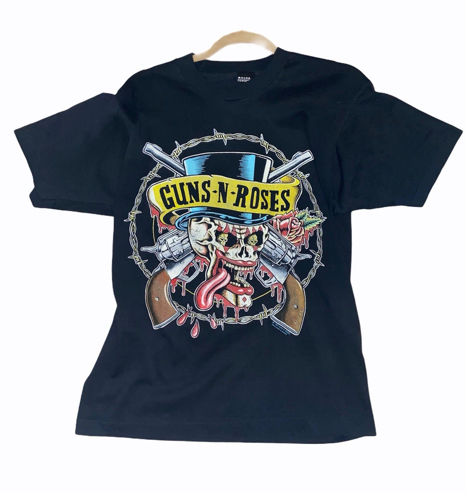 Original Vintage Guns N’ Roses 1990 Men’s L Black Graphic Screen Stars T-Shirt