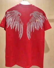 New Men Luxury Diamond Wings Rhinestones Fashion T-Shirt High Quality