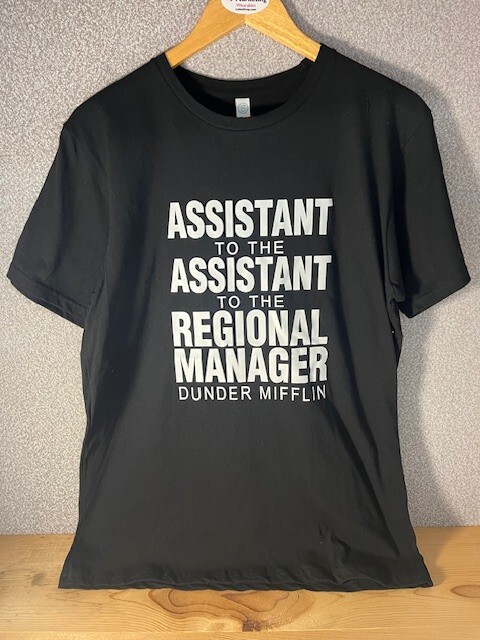 LAT 100% Cotton BlackT-Shirt Size:Medium Decorated:Assistant to the Assistant
