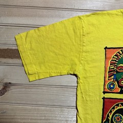 Vintage 90s Bali Primitive Designs Native Tribal Mask Art Shirt Size Medium