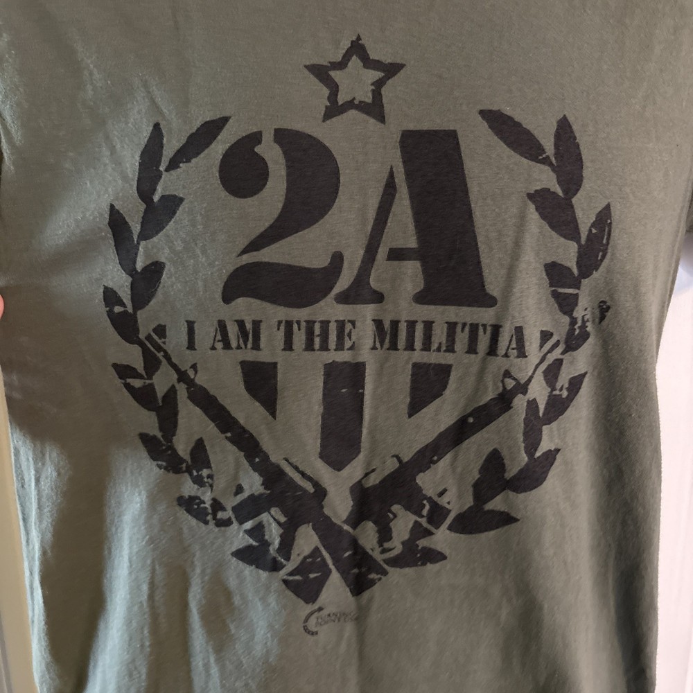 Turning Point USA TPUSA 2A I Am The Militia Shirt Small Second Amendment Guns