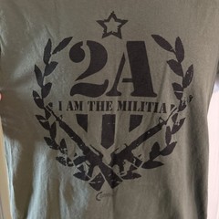 Turning Point USA TPUSA 2A I Am The Militia Shirt Small Second Amendment Guns