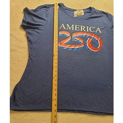 District Perfect Tri Tee America 250 Royal Heather Blue T-Shirt Men’s 4XL NWOT