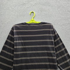 Old Navy Men Shirt L Black Striped Long Sleeve NWT
