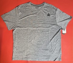 Reebok Sleet Heather Delta Core Tee T Shirt Short Sleeve Men’s L NEW NWT!!