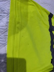 2 X Wolverine Brand Reflective Safety Yellow High Vis Short Sleeve Shirt Sz M
