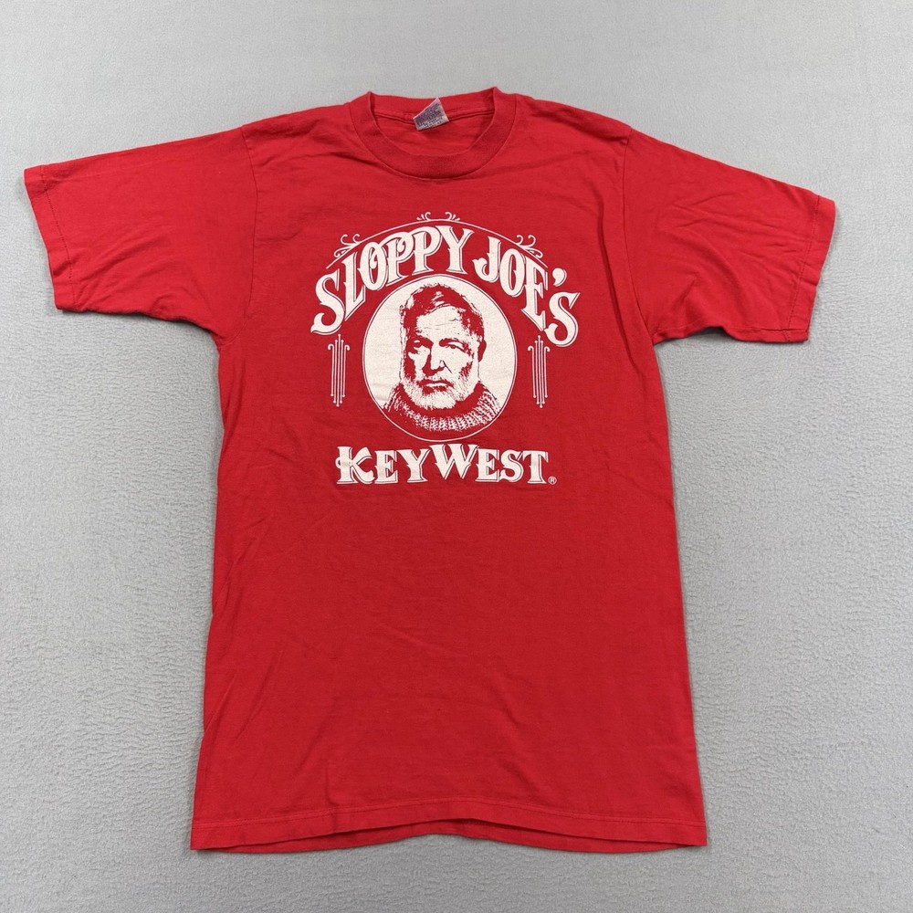 Sloppy Joe’s Key West Shirt Mens Large Red Cal Cru Souvenir Graphic T-Shirt Tee