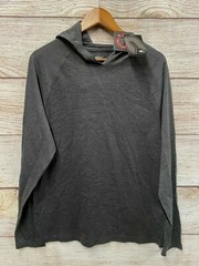 Colosseum Athletics Shirt Mens Size Large Grey Hooded Skinny Fit T-Shirt New