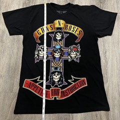 GUNS N’ ROSES APPETITE FOR DESTRUCTION CROSS LOGO T-SHIRT Size Medium