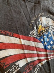 VTG 90s Harley Davidson Motorcycle T-Shirt XL Sleveless American Eagle Hawk Eye