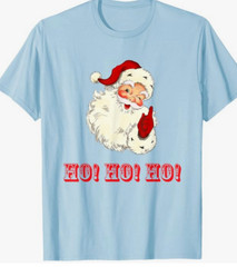 Santa Claus, Santa Vintage, Retro Graphic Ho! Ho! Ho! T-Shirt NEW!