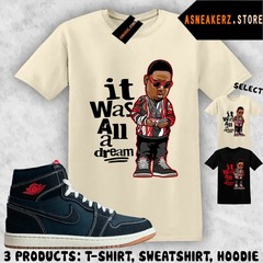 Shirt Matching AJ 1 High OG Flight Club Match Sneaker Sneakerhead Biggie T-Shirt