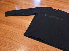 Fear of God Essentials Long Sleeve Shirt Size L Used Black FOG