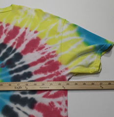 New Tie Dye Men’s T-Shirt Red Green Adult XL Multicolor Summer Spiral