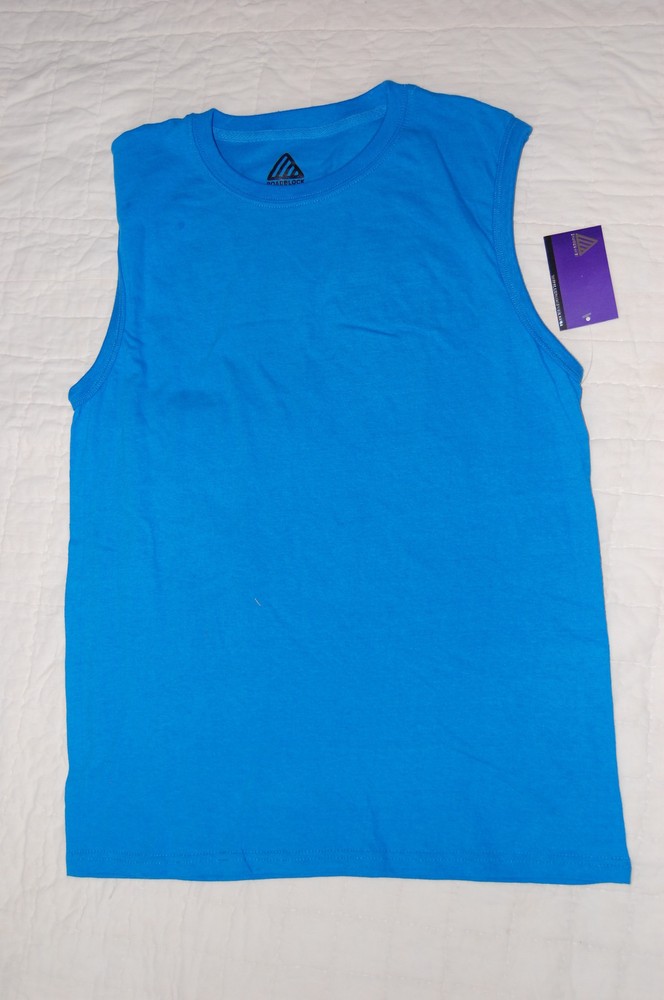 MENS Muscle Tee Shirt TURQUOISE BLUE S 34-36 M 38-40 L 42-44