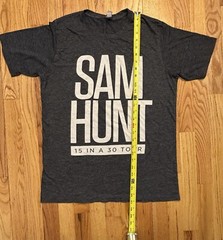 Sam Hunt 15 In A 30 Concert Tour T-shirt Adult Medium