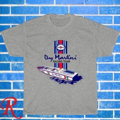 New Martini Racing Team Logo Black/Grey/Navy/White Size S-5XL Unisex T-Shirt