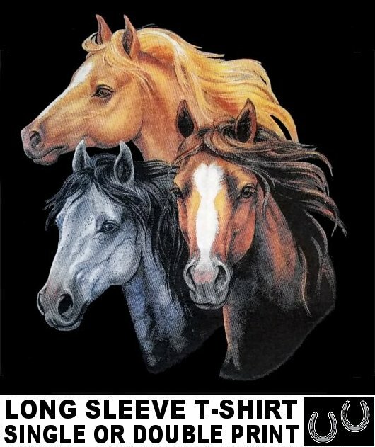 PALOMINO THOROUGHBRED QUARTERHORSE MORGAN GREY MUSTANG HORSE T-SHIRT WS312