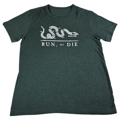 Bakline Run or Die Marathon Running Shirt Mens Large L Green Tri-blend Brooklyn