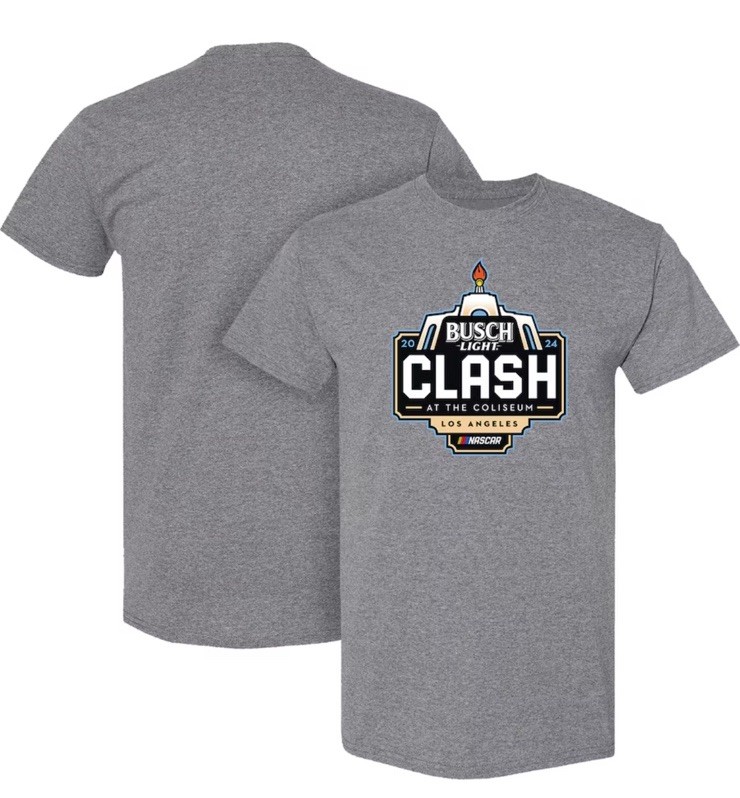 Checkered Flag Sports 2024 Clash at the Coliseum T-Shirt – Heather XL New