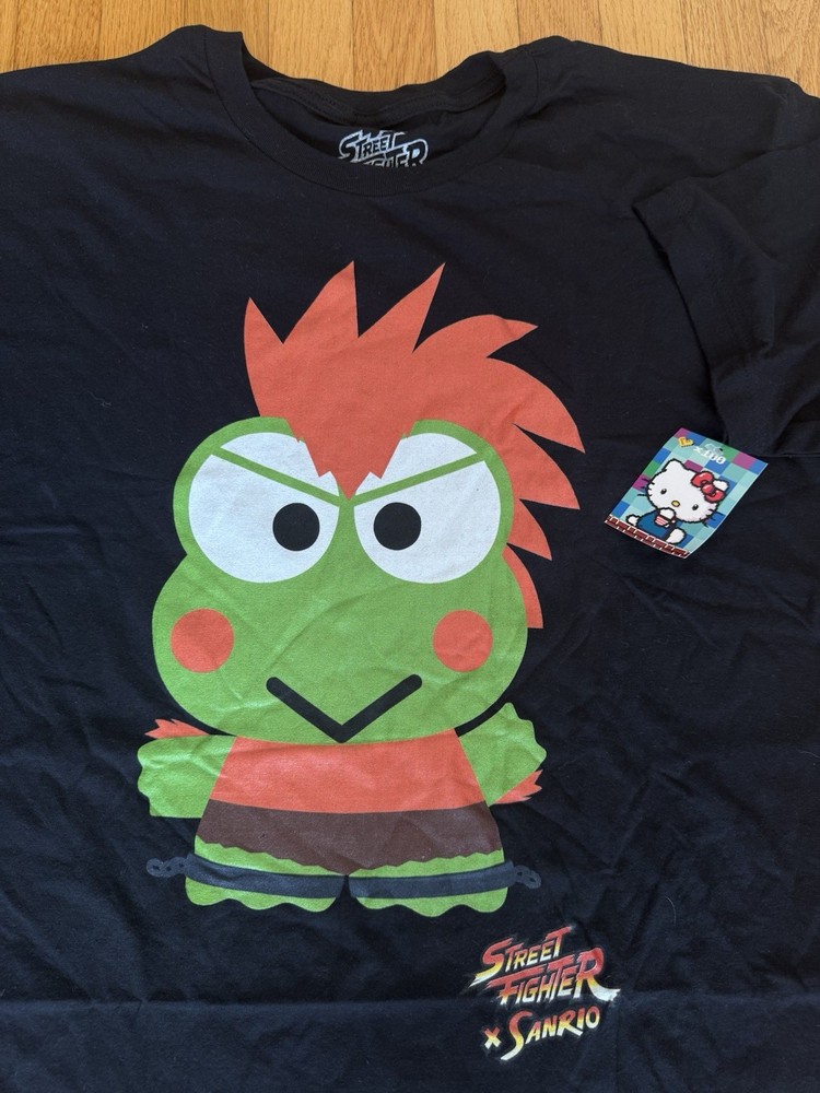 Rare 2012 Streetfighter Sanrio Keroppi Blanks Men’s T Shirt Size XL NWT
