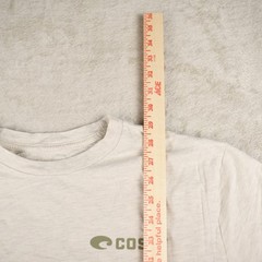 Costa Del Mar T-Shirt Mens XL Beige Logo Fishing Graphic Short Sleeve Cotton Tee