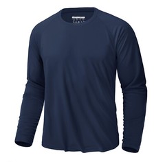 Mens UPF50+ Long Sleeve T-Shirt UV/Sun/Skin Protection Outdoor Sport Casual Tops