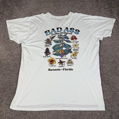 Bad Ass Coffee Of Hawaii Shirt Mens 2XL Green Sarasota Florida Back Print
