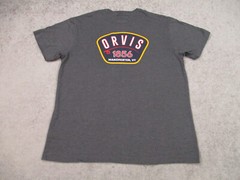 Orvis Mens’ Outdoor Classic Fit Graphic Tee Shirt, Gray Size M