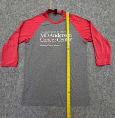 District Perfect Tri T-Shirt Mens Size M Heather Gray Red Collar Trim T Shirt