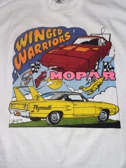 Vintage 90’s Large White NOS Mopar Winged Warriors Single Stitch.