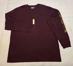 NWT MEN’S 2XL LOOSE FIT Long Sleeve CARHARTT HEAVYWEIGHT T-SHIRT TK0231-M IRR