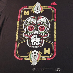 RARE MISPRINT Adidas Mexico Soccer T-Shirt Men’s XL Sugar Skull Day of The Dead