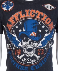 $58 AFFLICTION American Customs STRAIGHT SIX Short Sleeve Slim Fit T-shirt NWT