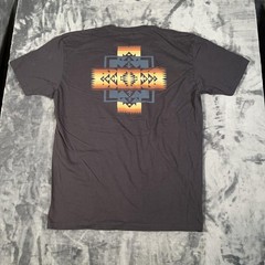 Pendleton Shirt Mens XLT Charcoal Gray Back Graphic Geometric Short Sleeve Tee