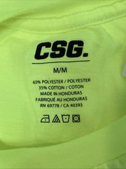 Men CSG Citron Fresh Green Basic T-Shirt Sz M Or XL Cotton Blend Short Sleeve BN