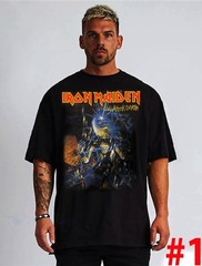 IRON MAIDEN LIVE AFTER DEATH HARD ROCK UNISEX BLACK T SHIRT 100% SILK SCREEN