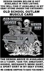Old School Thunder Road Speed Demon Devil Speed Shop Gasser Race Car Work Shirt