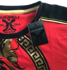 Men’s Bucheli T Shirt,Italian Style,Cotton,Slim Fit,Stretch S M…..A21.A