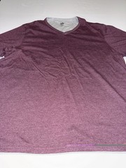 Lee Men’s V-Neck Heather Maroon T-Shirt XXL