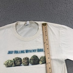 Just Rolling With My Buds T Shirt Men’s Small Off White 420 Weed Fruit Of The Lo