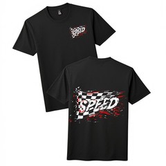 Speed Racing Checkered Flag T-Shirt, Vintage Motorsport & Race Fan Graphic Tee