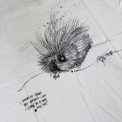Vans Vault x Ralph Steadman Hedgehog T-shirt Mens M Organic Cotton WildAid