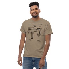 COLT 1911 PISTOL PATENT, 45 cal GUN Unisex Classic T-Shirt